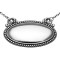 Blank Liquor Decanter Label / Tag Oval beaded Border Sterling Silver