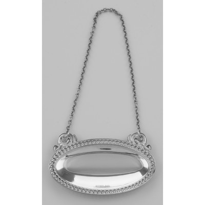 Vodka Liquor Decanter Label / Tag - Oval beaded Border Made in USA - LL-801