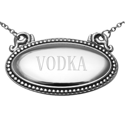 Vodka Liquor Decanter Label / Tag - Oval beaded Border Made in USA - LL-801