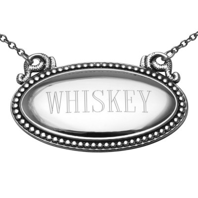 Whiskey Liquor Decanter Label / Tag - Oval beaded Border - Made in USA - LL-805