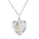 Heart Shaped I Love You Sterling Silver Locket with Chain - 19mm - MF-472