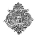 Art Nouveau Style Cherub Pin or Pendant - Sterling Silver
