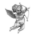 Love Cupid / Cherub Art Nouveau Style Pin or Pendant Sterling Silver
