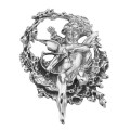 Cupid / Cherub Pin or Brooch or Pendant - Sterling Silver