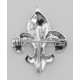 Fleur de Lis Pin - Charm Hanger - Sterling Silver - P-3065
