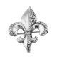 Fleur de Lis Pin - Charm Hanger - Sterling Silver - P-3065
