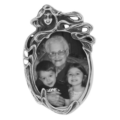 Vintage Art Nouveau Style Mini Picture Frame in Fine Sterling Silver - PF-3044