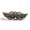 Fine Bead Set Marcasite Art Nouveau Style Swirly Winged Pin or Brooch - Sterling Silver