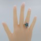 Turquoise Body Scorpion Ring with Carnelian Eyes Scorpio Sterling Silver - R-160