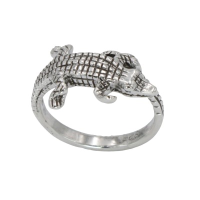 Alligator Ring - Sterling Silver - Highly Detailed - R-604