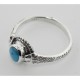 Turquoise Cobra Snake Ring - Sterling Silver - R-1102