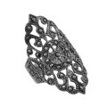 Marcasite Ring - Filigree Design - Sterling Silver