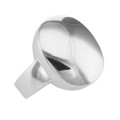 Italian Made Ferroni Oval Signet Ring - Sterling Silver