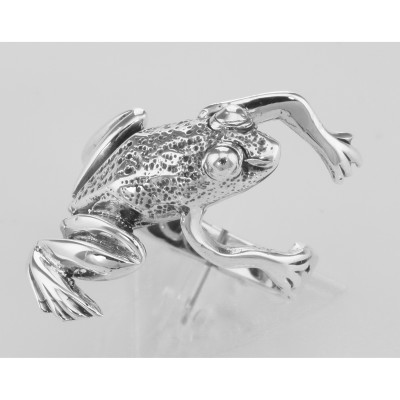 Fun Frog Ring - Hugger Style - Sterling Silver - R-7721