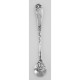 ss205 - Vintage Floral Style Sterling Silver Salt Spoon - SS-205