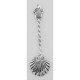 ss329 - Sterling Silver Fleur de Lis Shell Salt Spoon - SS-329