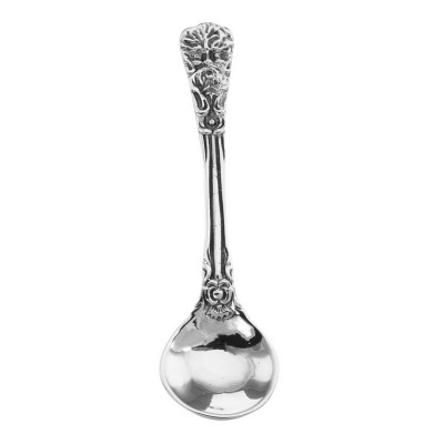 ss523 - Bearded Man Style Sterling Silver Salt Spoon - SS-523