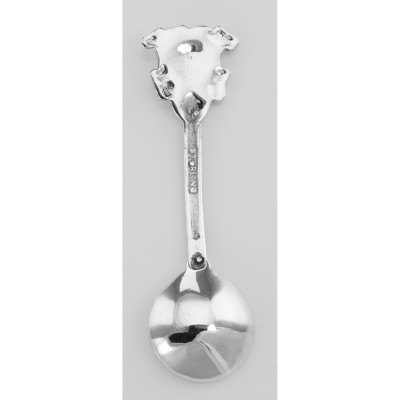 ss66218 - Heart Bowl Style Sterling Silver Salt Spoon - SS-66218