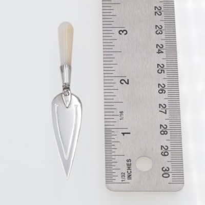 Sterling Silver Trowel Bookmark Fresh Water Mother of Pearl Handle - BK-6223-MOP