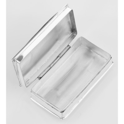 Antique Style Porcelain Top Angel Pill Box in Fine Sterling Silver - X-130