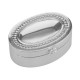 Small Oval Beaded Border Keepsake Sterling Silver Pillbox - Engravable - X-253