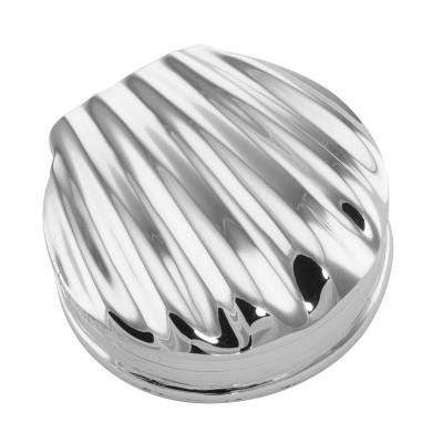 Classic Scallop Shell Sterling Silver Pillbox - Pill Box - X-48