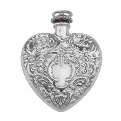 Classic Small Heart Perfume Bottle or Memorial Ash Pendant - Sterling Silver