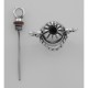 Antique Style Urn Perfume / Ash or Memorial Bottle Pendant - Sterling Silver - X-6411