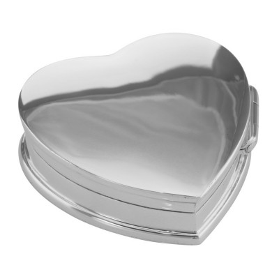 Beautiful Heart Shaped Keepsakes Pillbox in Fine Sterling Silver - X-706