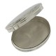 Nice Size Sterling Silver Oval Pillbox w/ Engraved Border Design - X-720