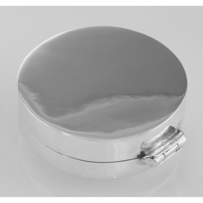 ONLY 5 IN STOCK - Medium Engravable Round Sterling Silver Pillbox - X-9008