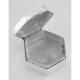Small Hexagon Shaped Sterling Silver Pillbox with Engraved Top - x-9051
