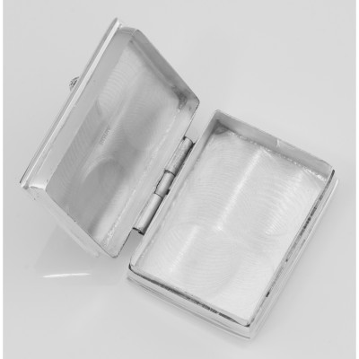 Marcasite Frog and Butterfly Pillbox with Black Onyx Top - Sterling Silver - X-913