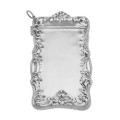 Antique Border Design Matchsafe Holder Case Engraveable Sterling Silver 925